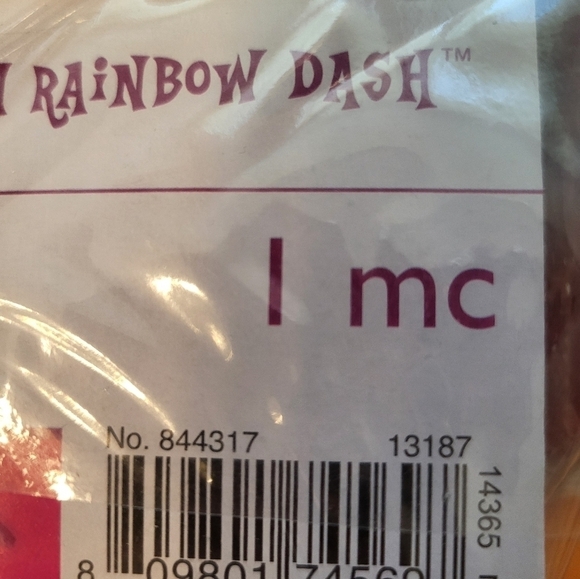 New In package child Med 8-10 Rainbow Dash Hoodie - Picture 5 of 11